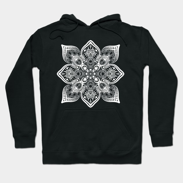 White Zelda mandala Hoodie by AustomeArtDesigns